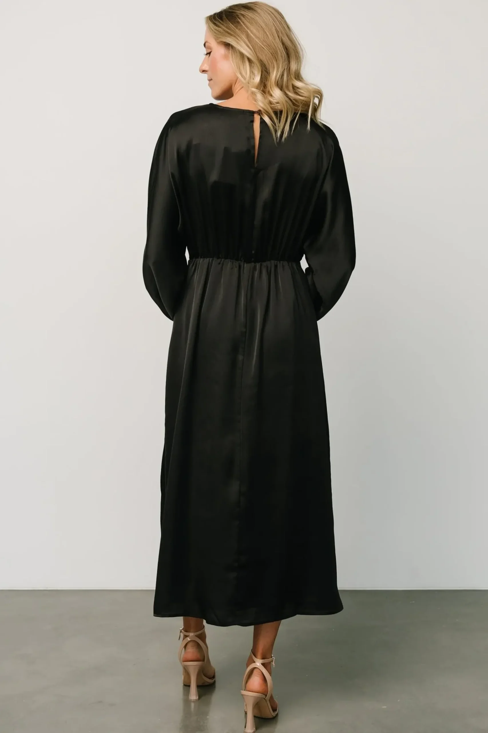 Outlet Baltic Born Balta Satin Midi Dress | Black