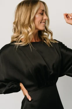 Outlet Baltic Born Balta Satin Midi Dress | Black