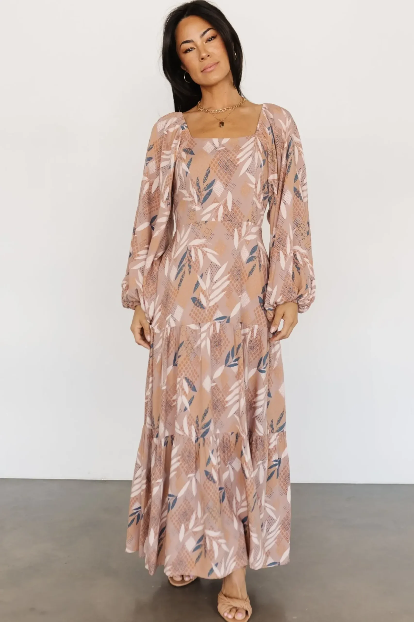Best Baltic Born Barbara Maxi Dress | Dusty Mauve Print