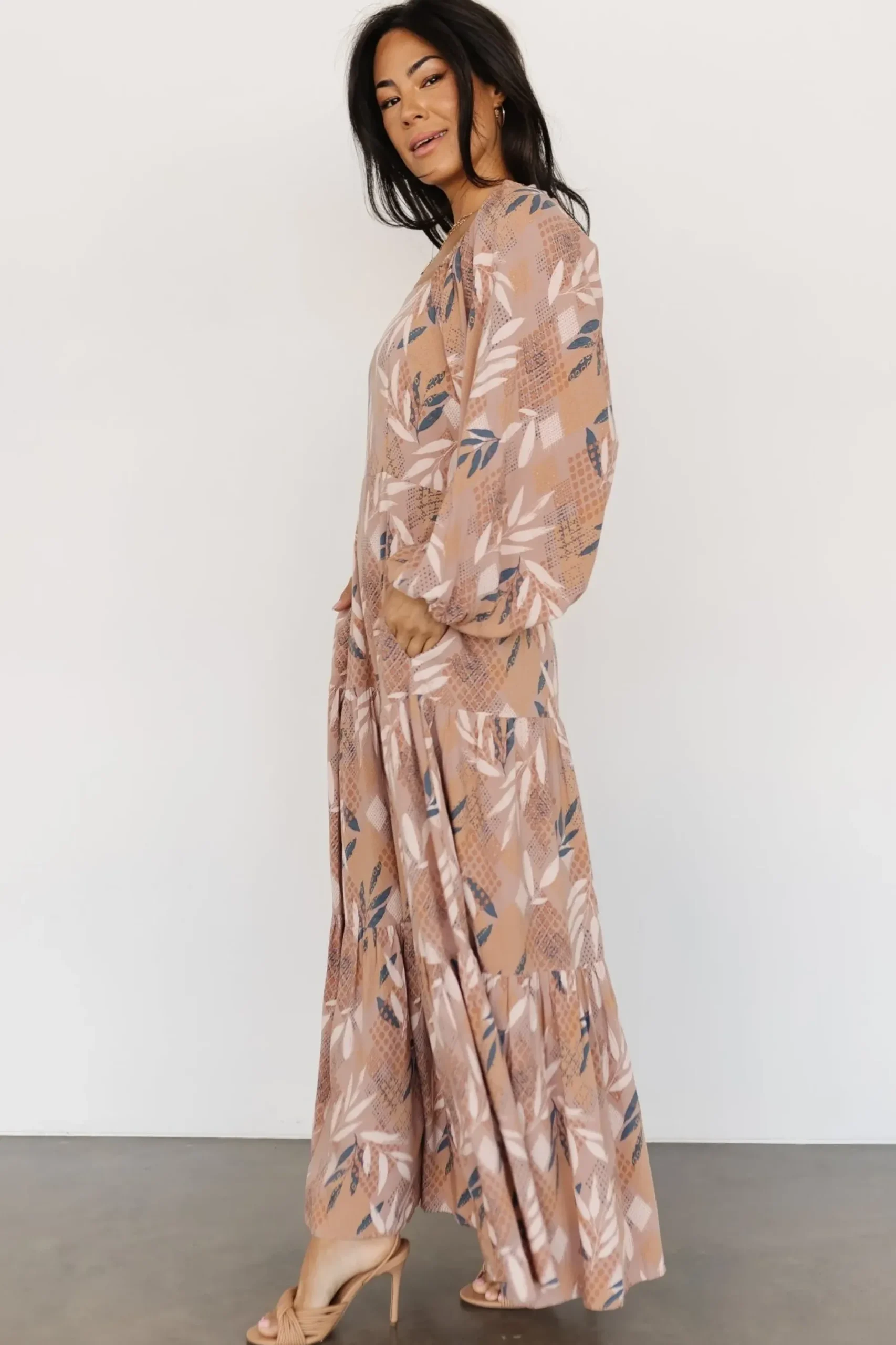 Best Baltic Born Barbara Maxi Dress | Dusty Mauve Print