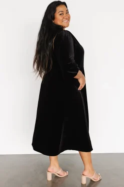 Outlet Baltic Born Beckinsale Velvet Wrap Dress | Black