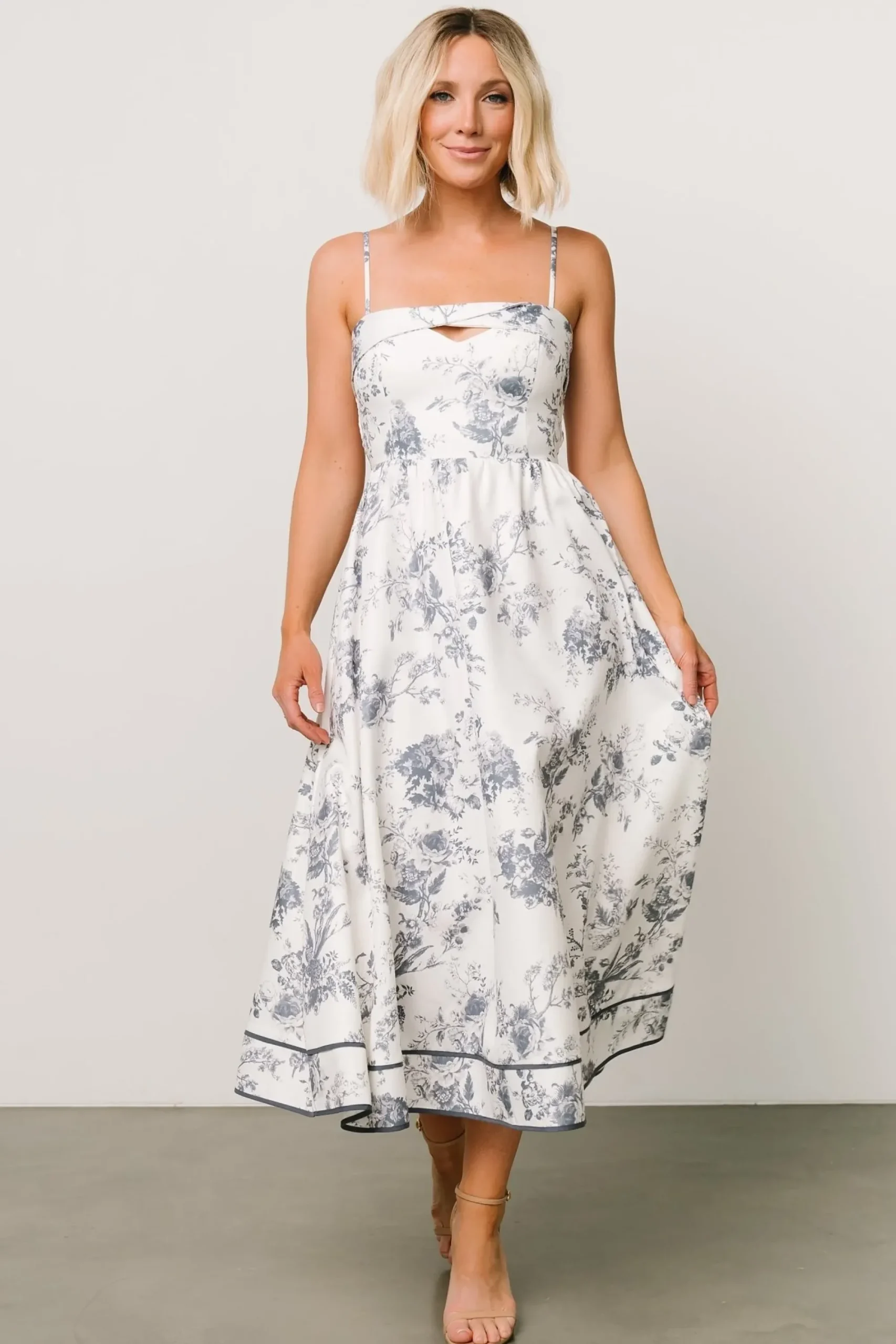 New Baltic Born Bellagio Midi Dress | Slate Floral