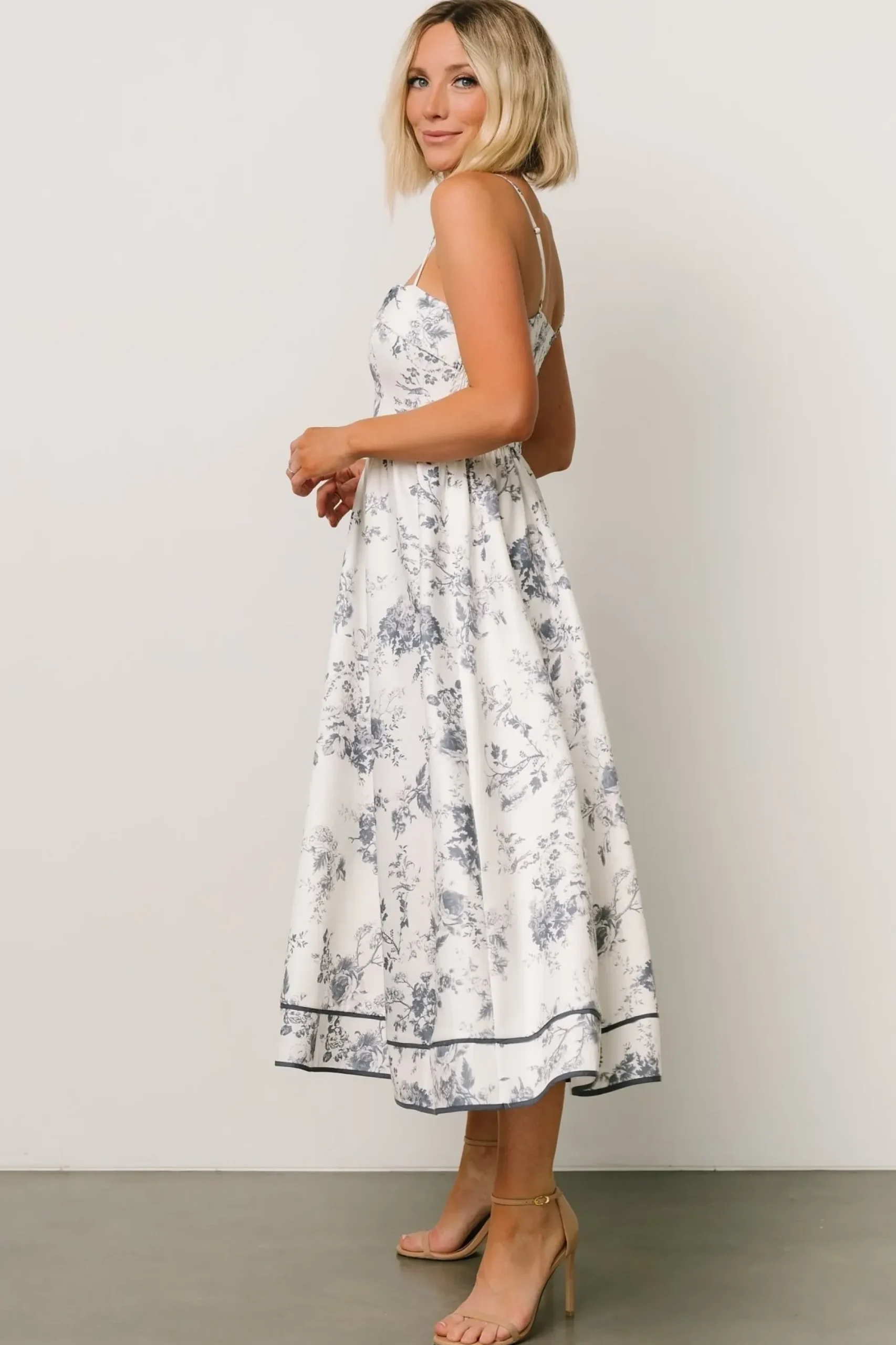 New Baltic Born Bellagio Midi Dress | Slate Floral