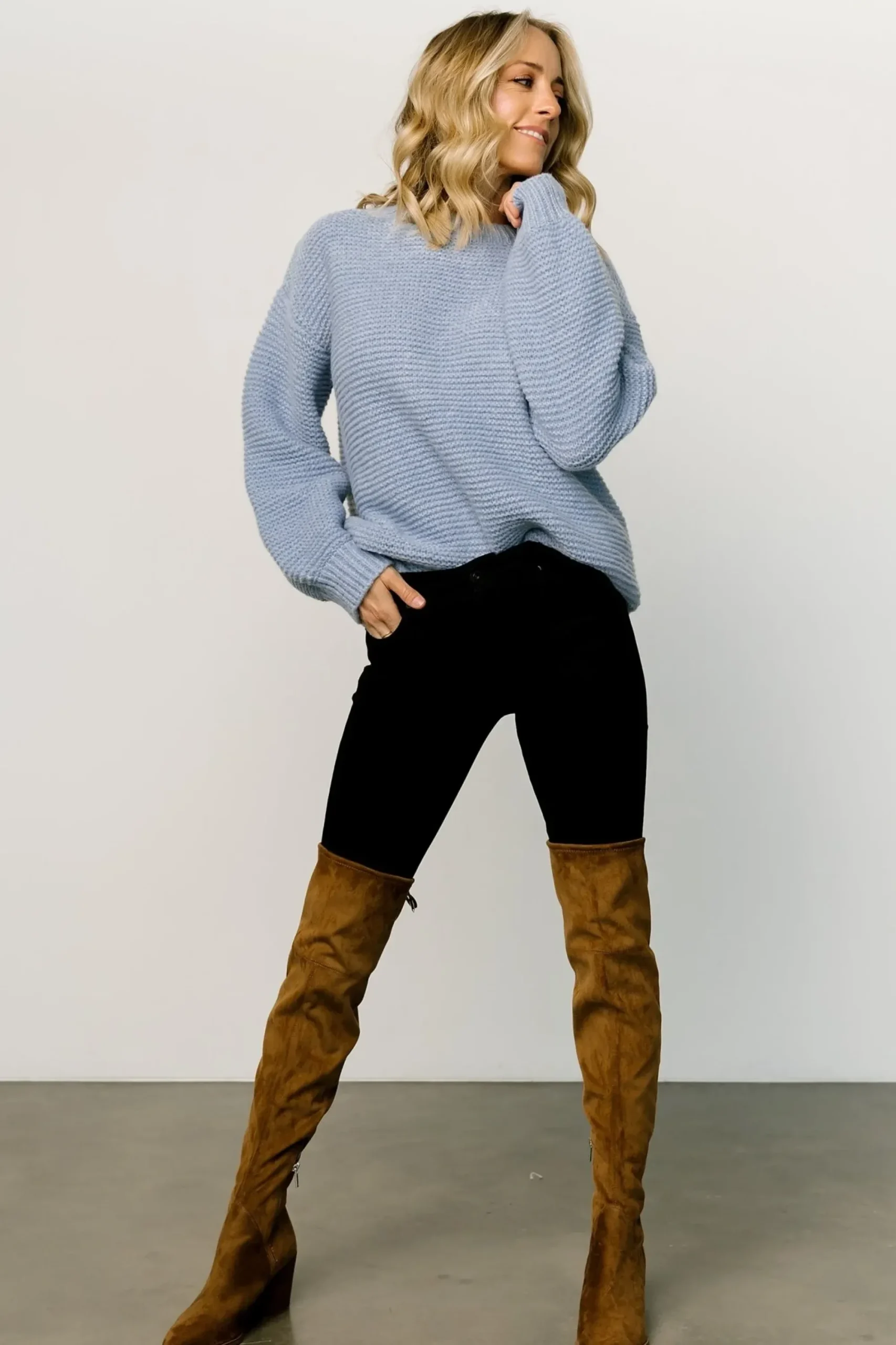 Discount Baltic Born Bentley Chunky Knit Sweater | Blue