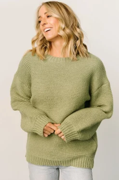 Discount Baltic Born Bentley Chunky Knit Sweater | Olive