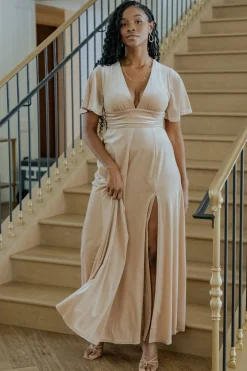 Best Baltic Born Berenice Velvet Maxi Dress | Champagne