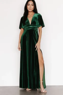 Online Baltic Born Berenice Velvet Maxi Dress | Emerald