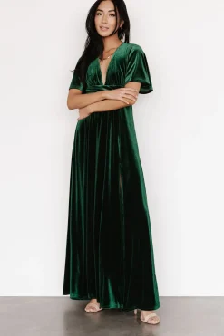 Online Baltic Born Berenice Velvet Maxi Dress | Emerald