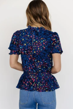 Online Baltic Born Beth Peplum Top | Blue Multi