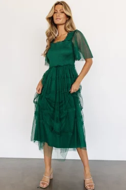 Discount Baltic Born Bexley Tulle Dress | Dark Green