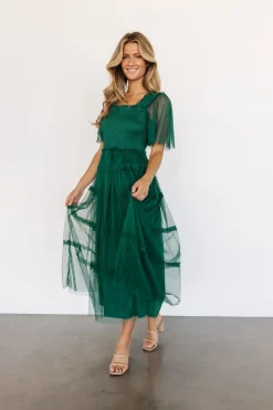 Discount Baltic Born Bexley Tulle Dress | Dark Green