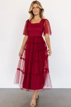 Hot Baltic Born Bexley Tulle Dress | Wine
