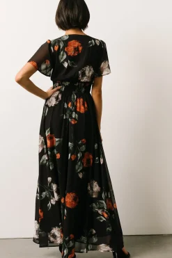 Clearance Baltic Born Birdie Maxi Dress | Black + Rust Floral