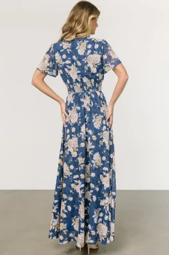 Fashion Baltic Born Birdie Maxi Dress | Blue + Blush Floral
