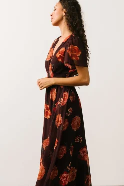 Discount Baltic Born Birdie Maxi Dress | Eggplant Floral