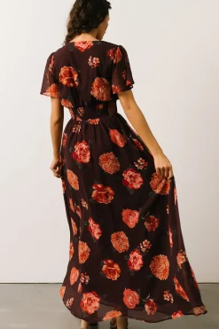 Discount Baltic Born Birdie Maxi Dress | Eggplant Floral