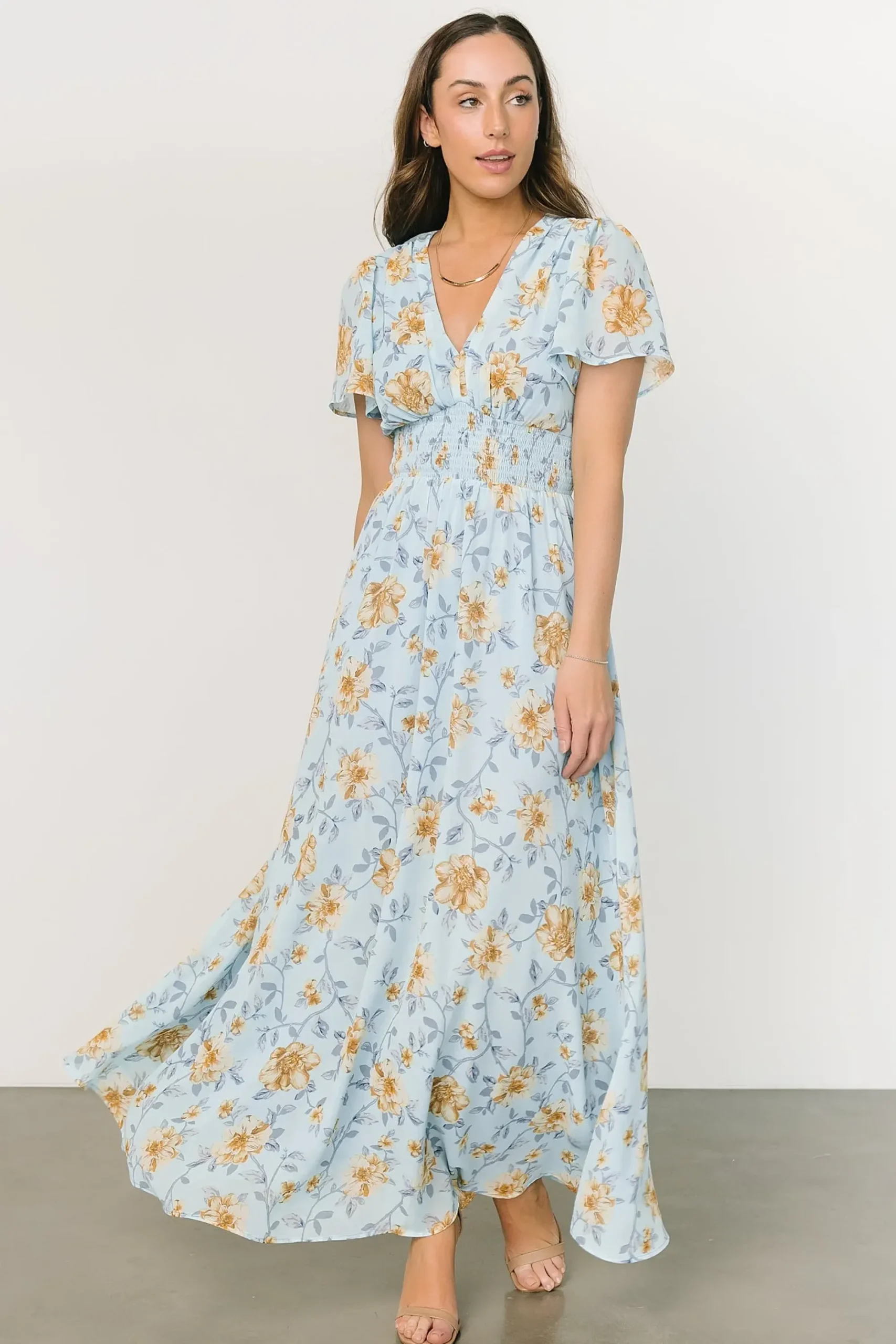 Best Baltic Born Birdie Maxi Dress | Light Blue Floral
