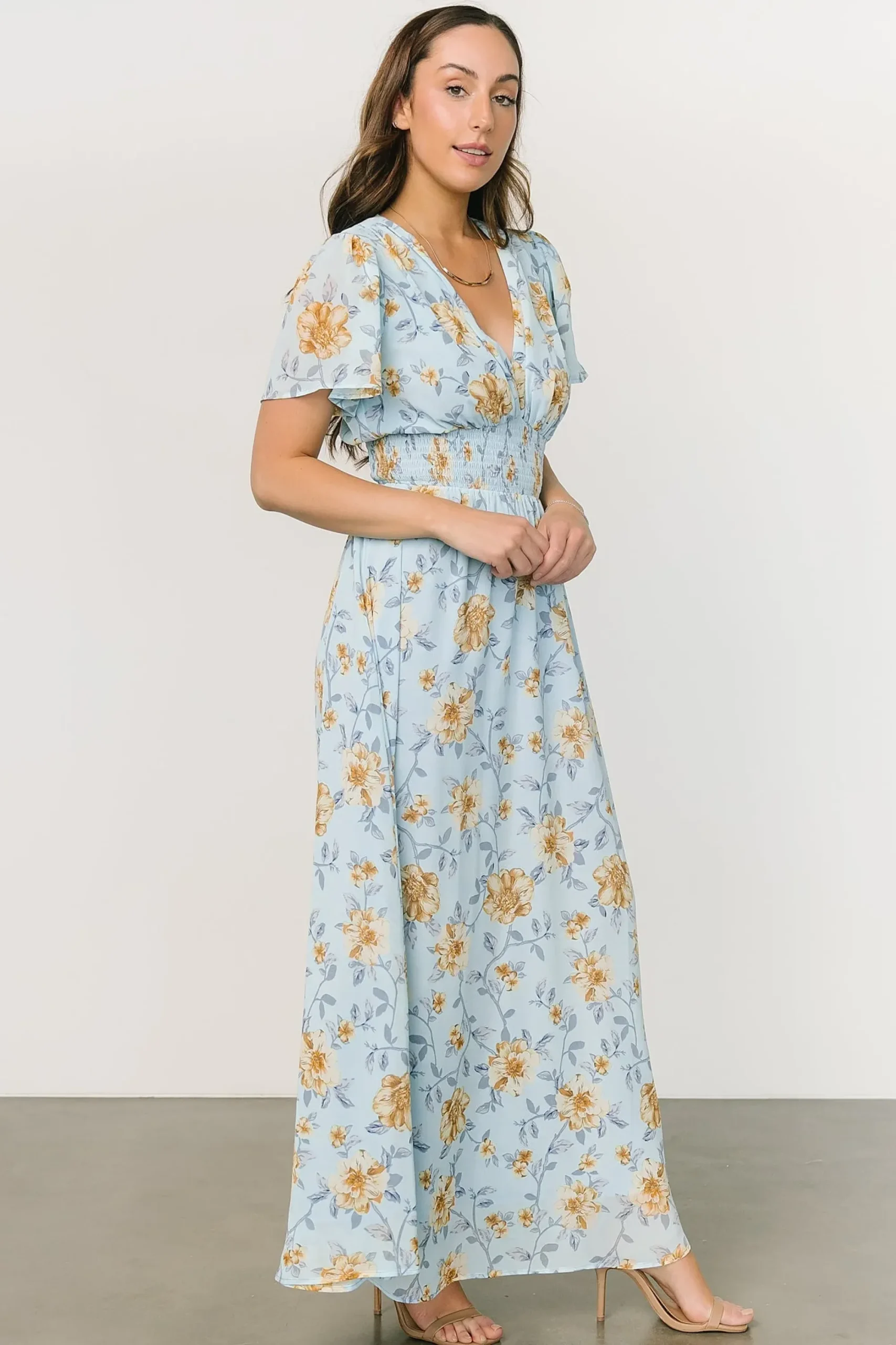 Best Baltic Born Birdie Maxi Dress | Light Blue Floral