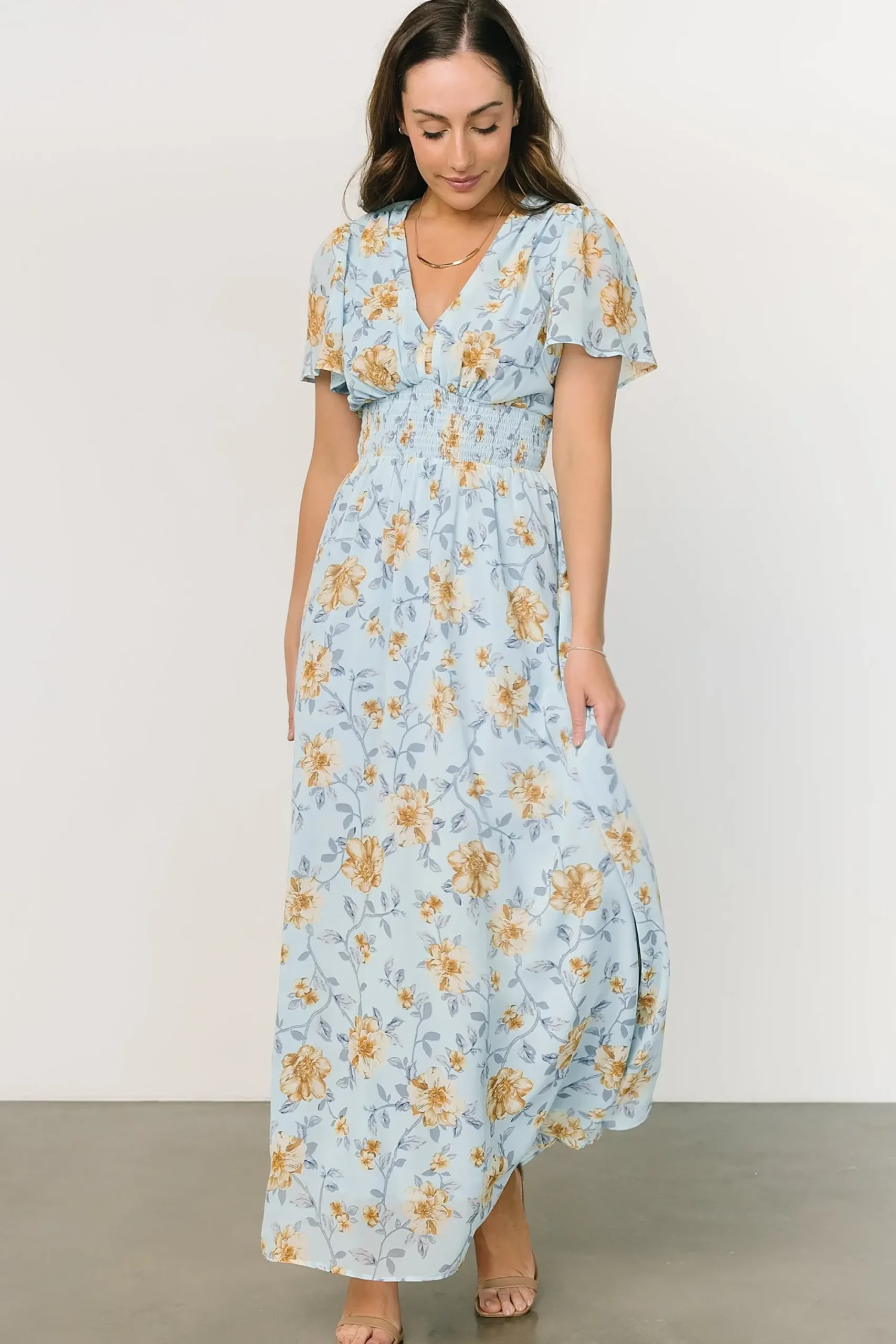 Best Baltic Born Birdie Maxi Dress | Light Blue Floral