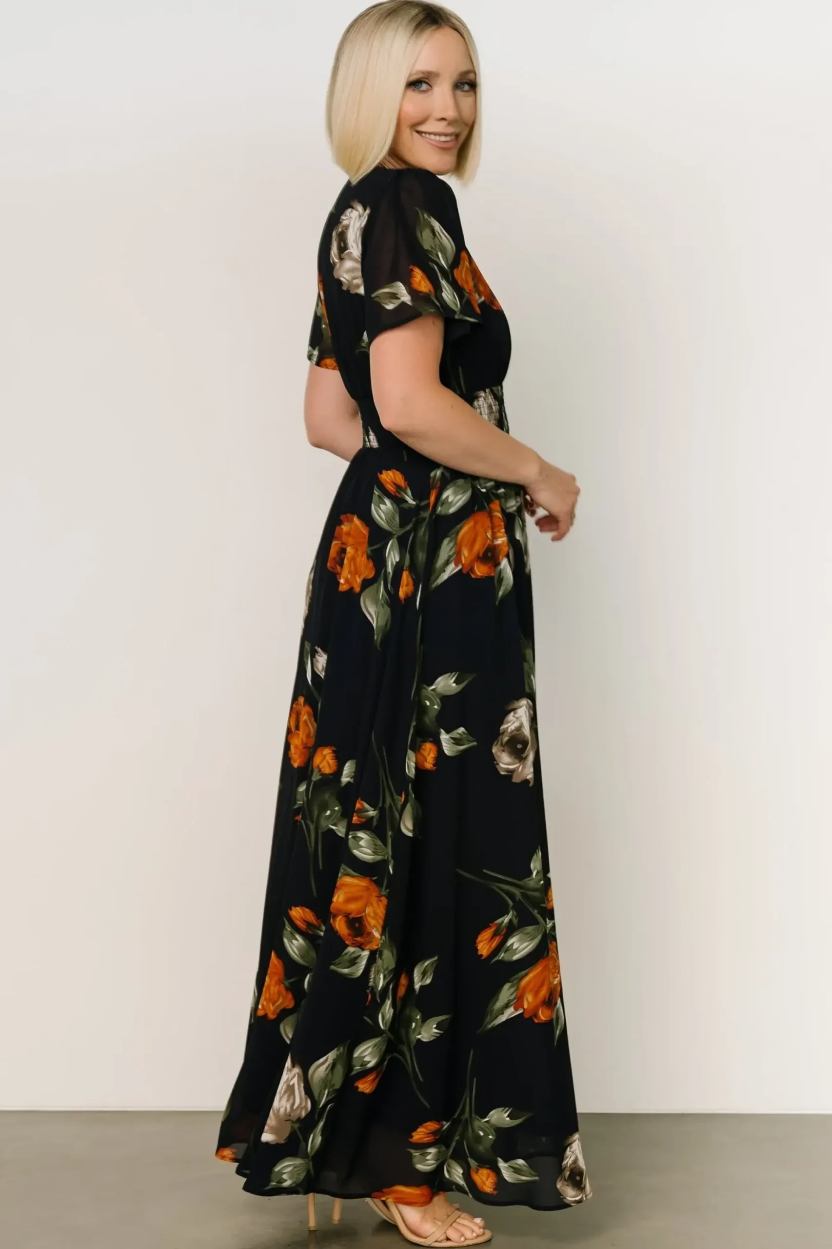 Clearance Baltic Born Birdie Maxi Dress | Midnight Navy Floral