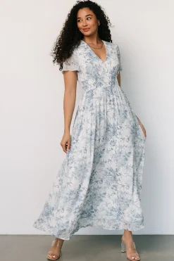 Discount Baltic Born Birdie Maxi Dress | Off White + Blue