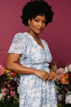 Discount Baltic Born Birdie Maxi Dress | Off White + Blue