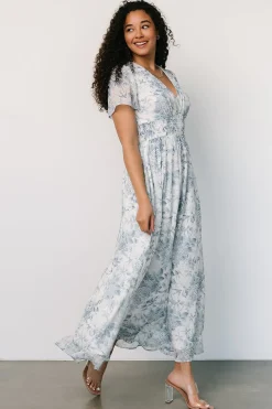 Discount Baltic Born Birdie Maxi Dress | Off White + Blue