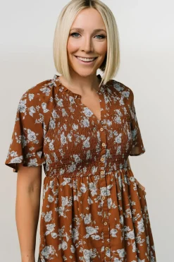 Sale Baltic Born Botega Midi Dress | Brown + Blue