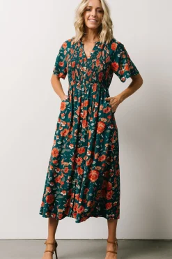 Clearance Baltic Born Botega Midi Dress | Jade Multi Floral