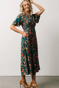 Clearance Baltic Born Botega Midi Dress | Jade Multi Floral