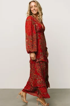 Best Baltic Born Bowman Deep V Maxi Dress | Red Multi