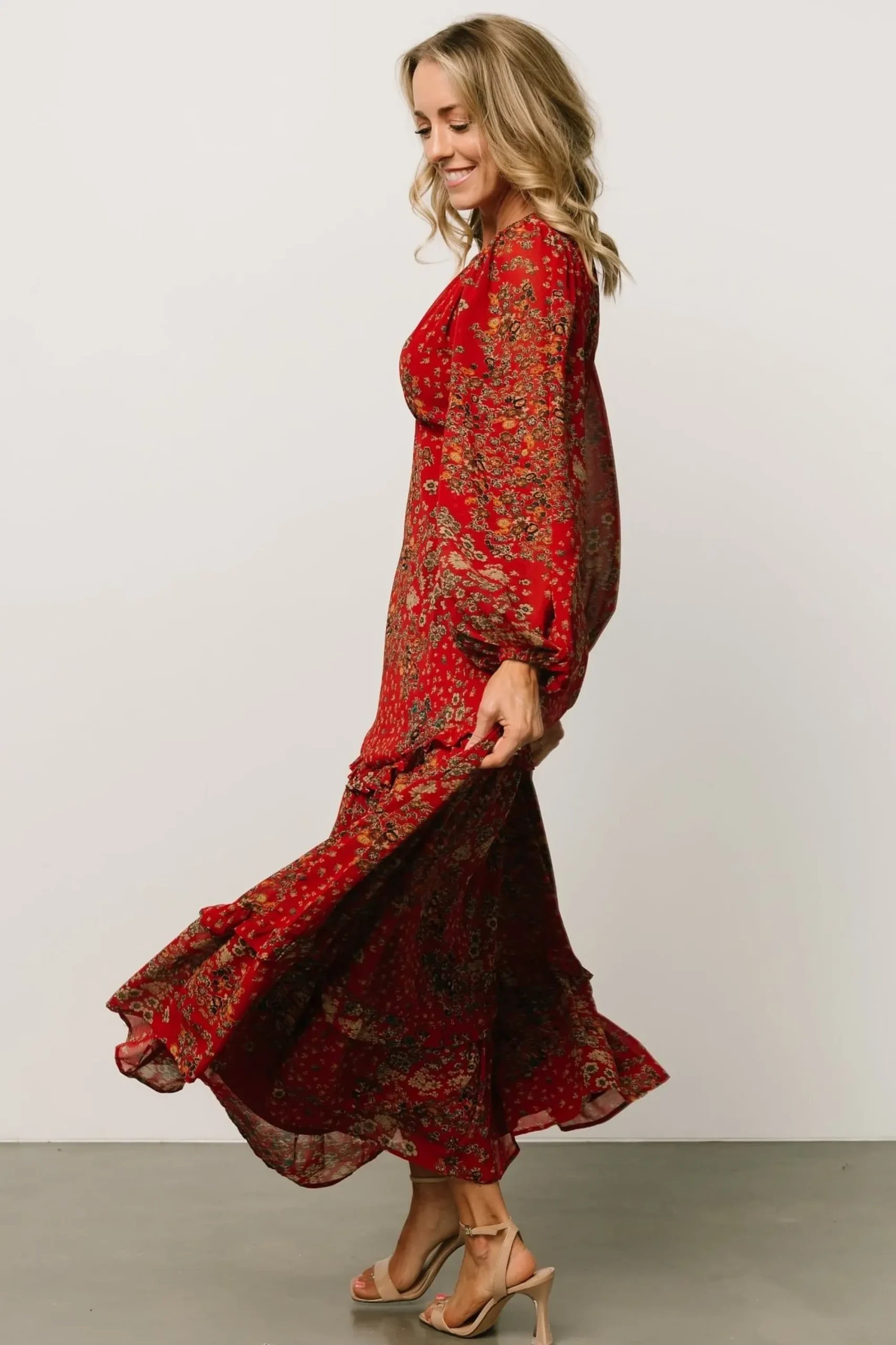 Best Baltic Born Bowman Deep V Maxi Dress | Red Multi