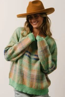 Best Baltic Born Brentridge Plaid Sweater | Green Multi