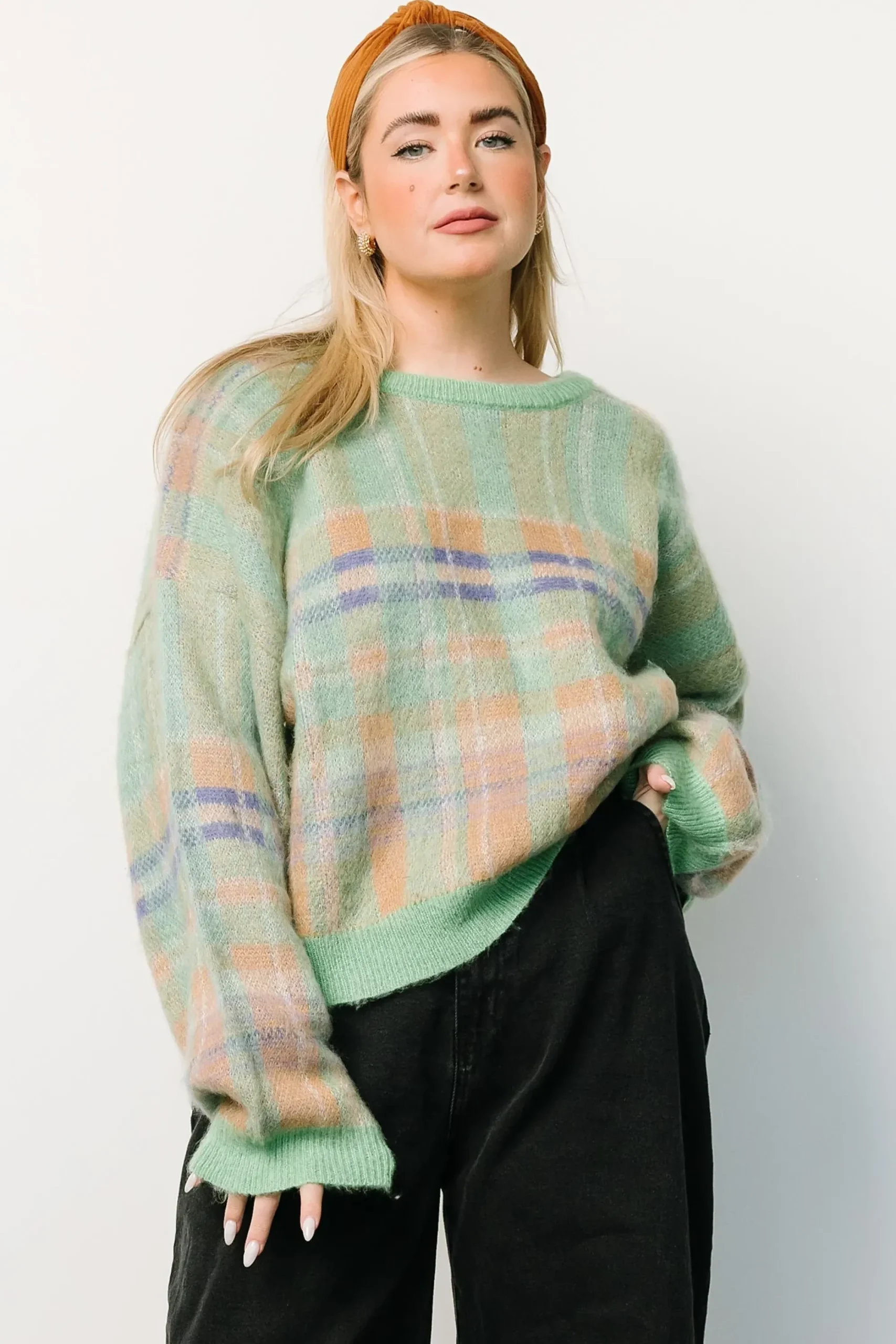 Best Baltic Born Brentridge Plaid Sweater | Green Multi