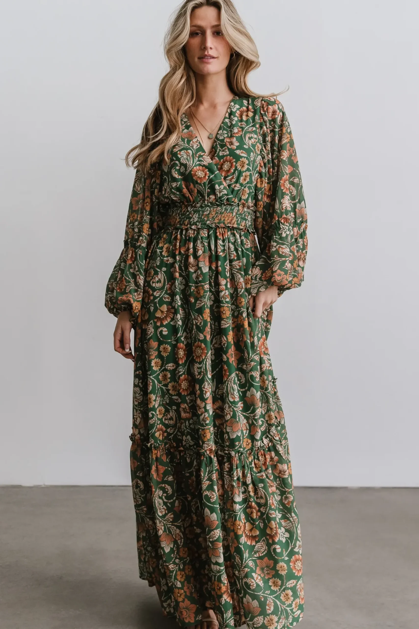 Clearance Baltic Born Bria Maxi Dress | Green Floral