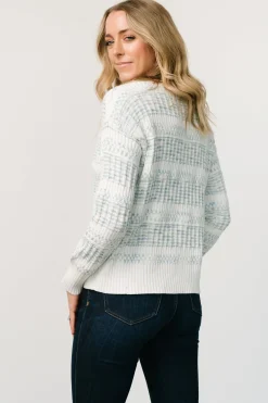 Hot Baltic Born Brigitte Knit Sweater | Blue + Off White