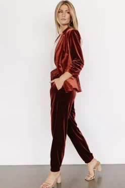 New Baltic Born Brinton Velvet Blazer | Cinnamon