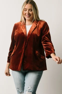 New Baltic Born Brinton Velvet Blazer | Cinnamon