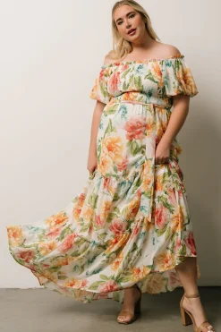 Sale Baltic Born Britney Tiered Maxi Dress | Ivory Multi Floral