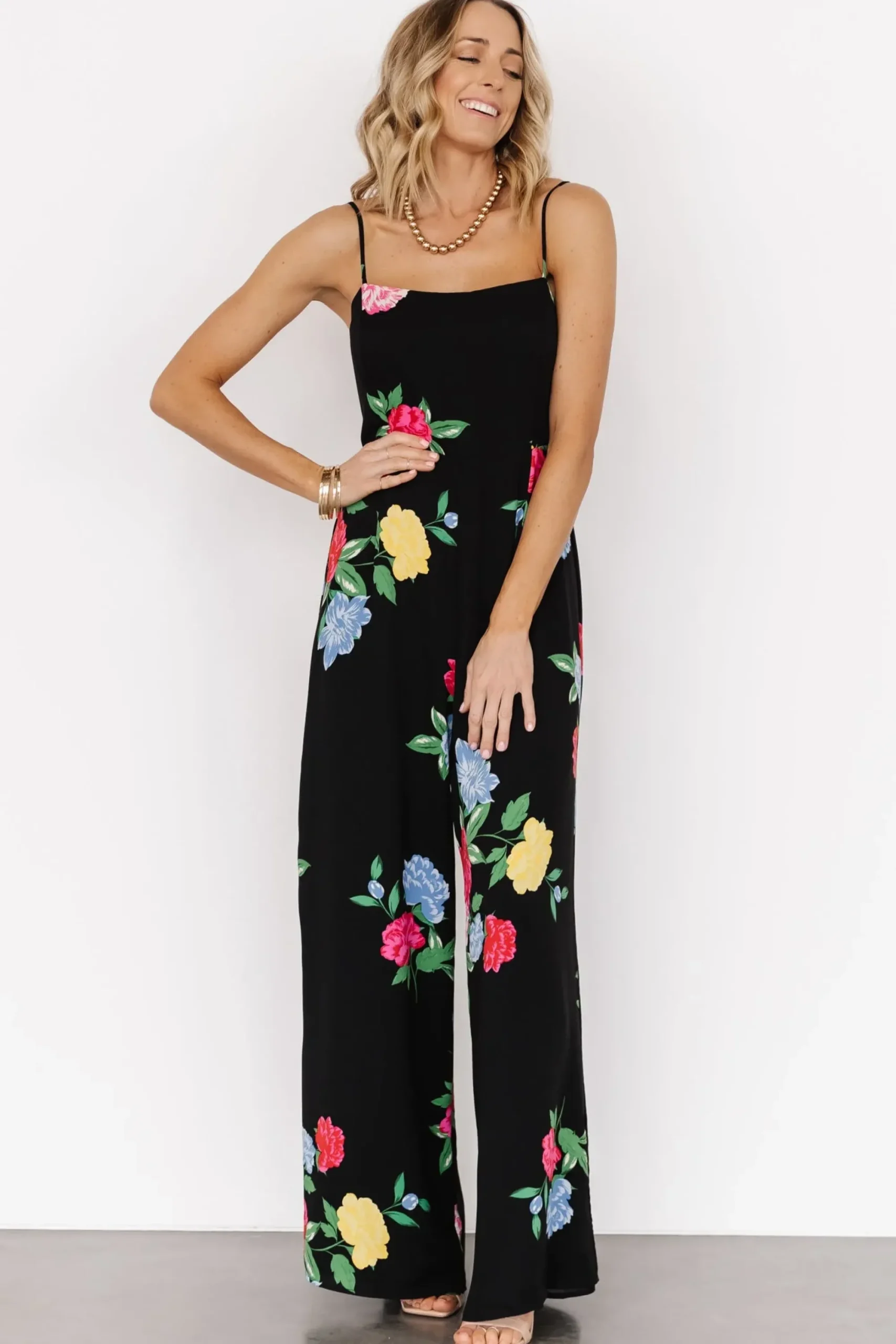 Best Baltic Born Brooklyn Wide Leg Jumpsuit | Black Floral