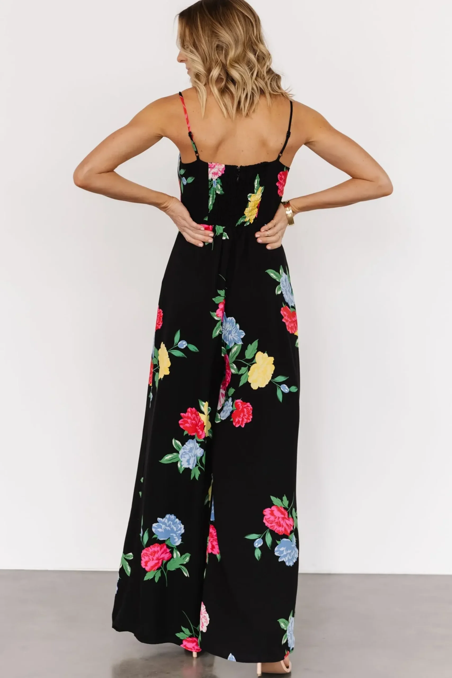 Best Baltic Born Brooklyn Wide Leg Jumpsuit | Black Floral