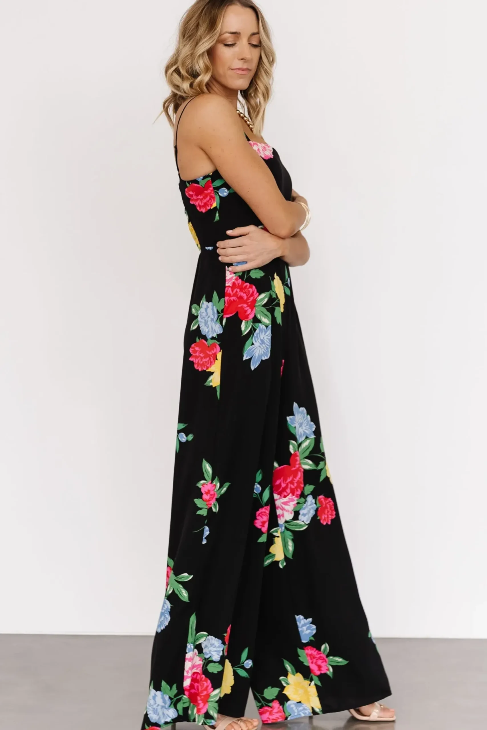 Best Baltic Born Brooklyn Wide Leg Jumpsuit | Black Floral