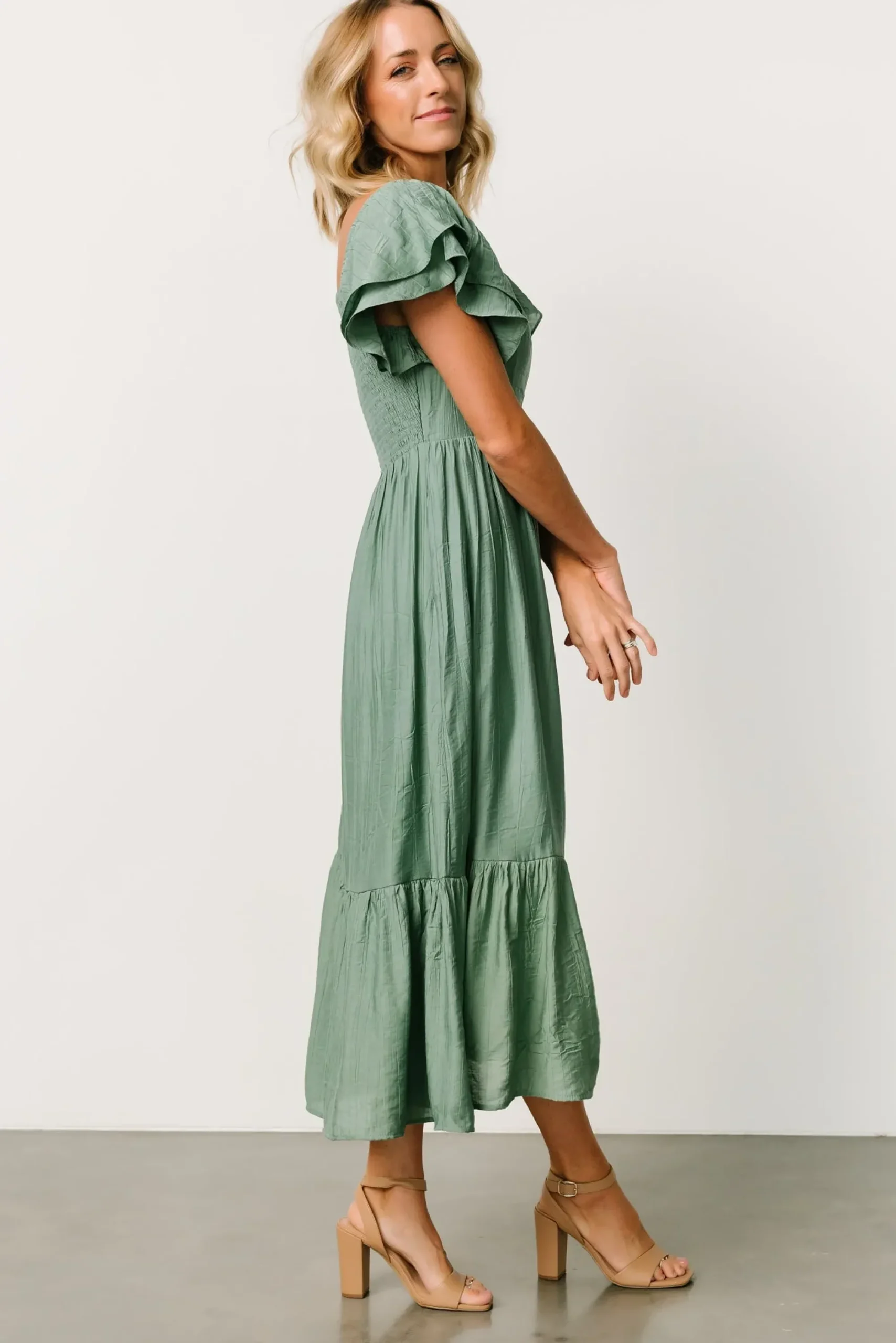 Fashion Baltic Born Buttercup Midi Dress | Dusty Green
