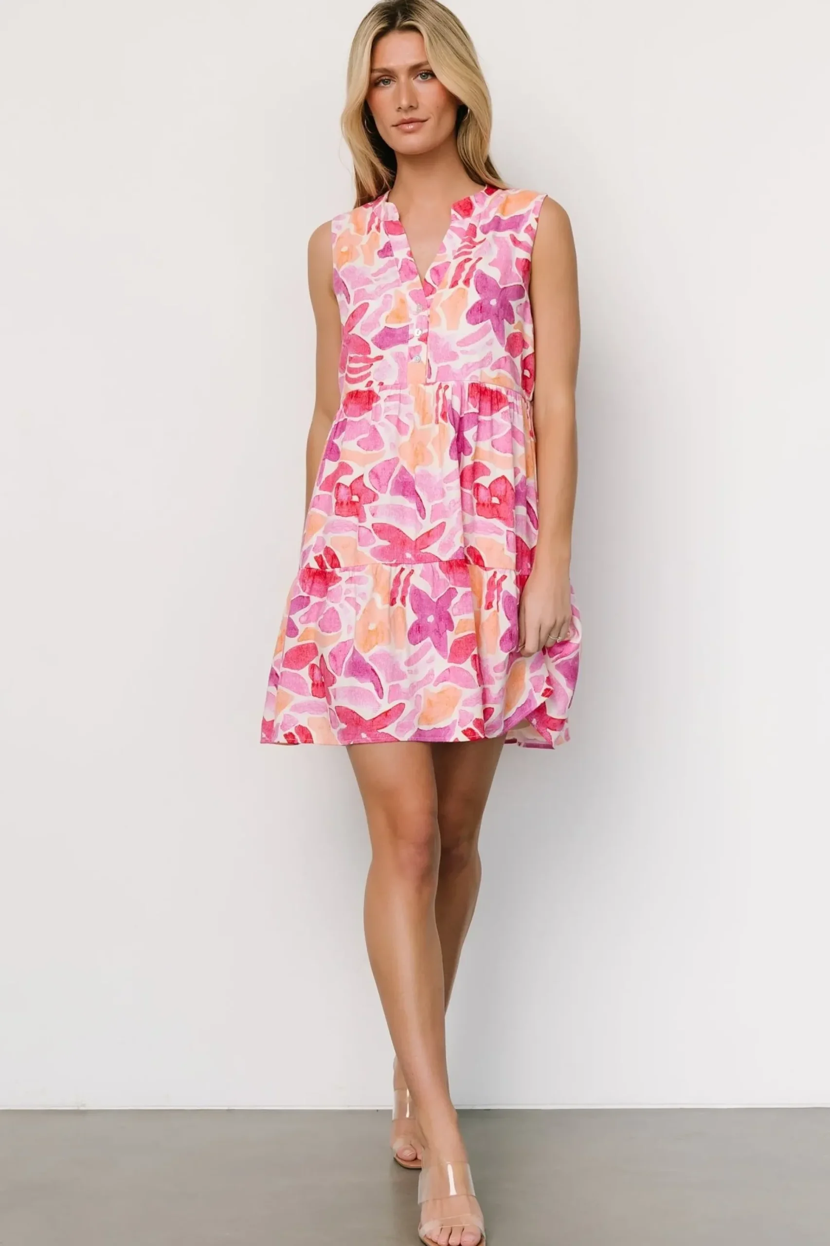 Hot Baltic Born Cami Short Dress | Pink Multi