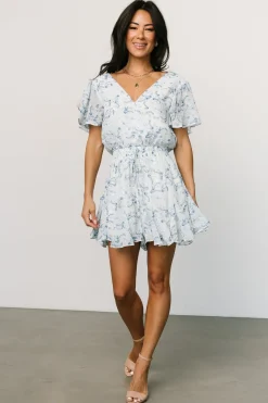 Outlet Baltic Born Candy Romper | Off White + Blue