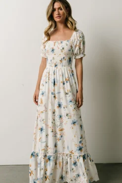 Sale Baltic Born Capri Smocked Maxi Dress | White Multi Print