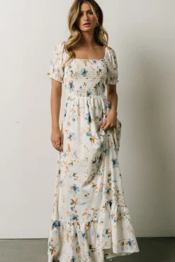 Sale Baltic Born Capri Smocked Maxi Dress | White Multi Print