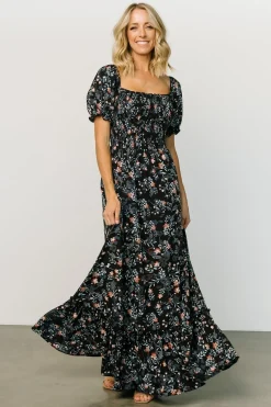 Hot Baltic Born Capri Smocked Maxi Dress | Midnight Floral