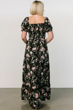 Outlet Baltic Born Capri Smocked Maxi Dress | Black Garden Floral