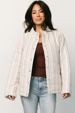 Outlet Baltic Born Carlton Quilted Jacket | Multi Stripe